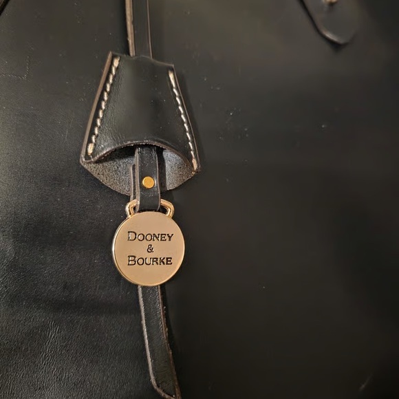 Dooney & Bourke Black Leather Tote - Picture 3 of 4